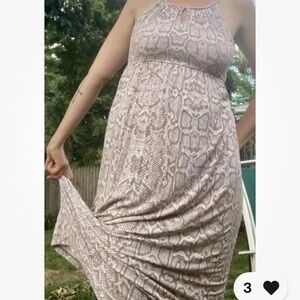 Cynthia Rowley Snake Print maxi dress size small